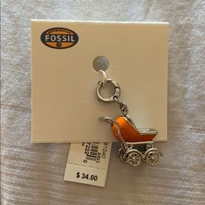 Fossil Orange Baby Buggie Charm